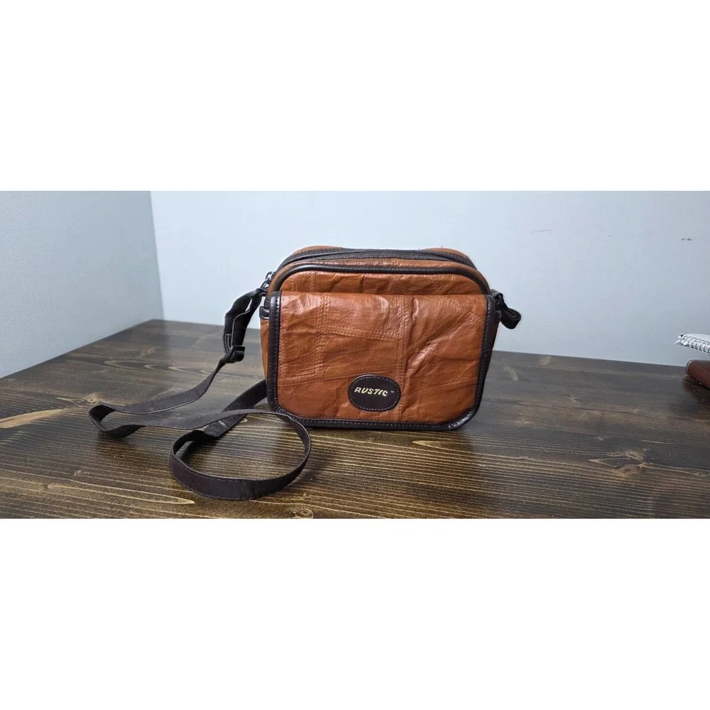 Vintage Rustic Brown 100% Leather Camera‎ Bag With Strap